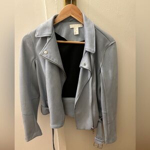 H&M Light Blue Biker Jacket